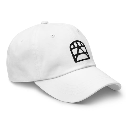 Black Embroidered Logo Dad Hat